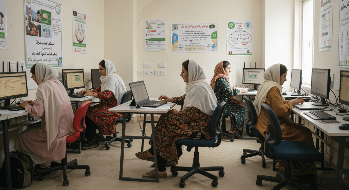 Guldasta Academy Student Afghan School girl learning 